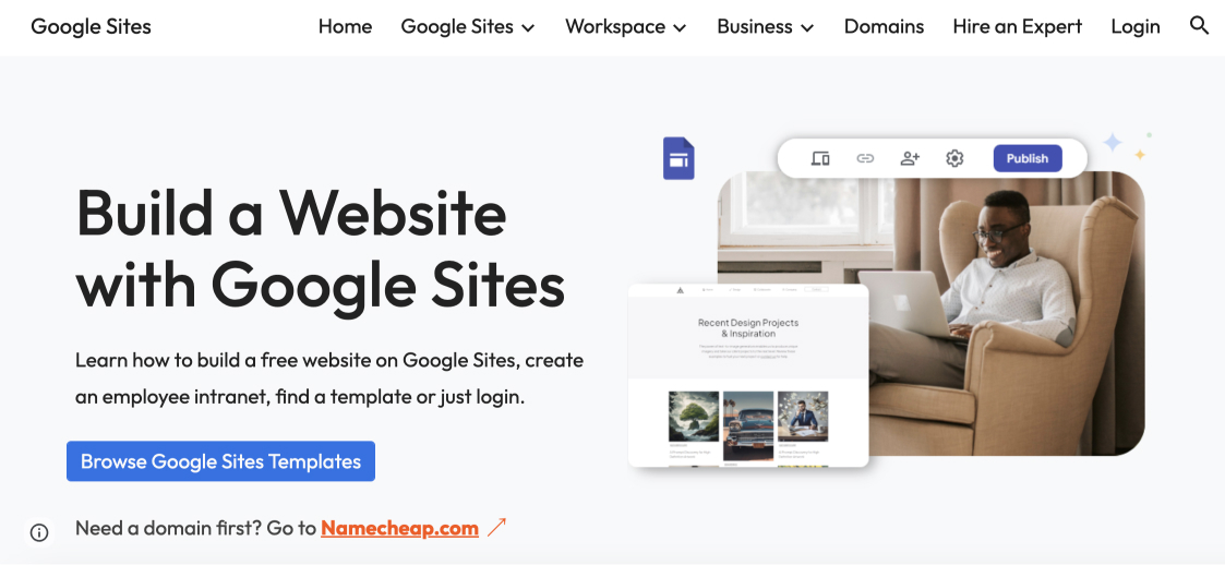 Головна сторінка Google Sites